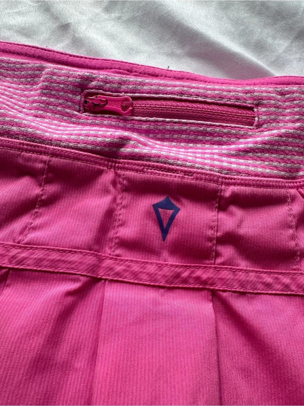 Ivivva Set The Pace Layered Ruffle Tennis Skort Skirt Pink Chevron Girls Size 6